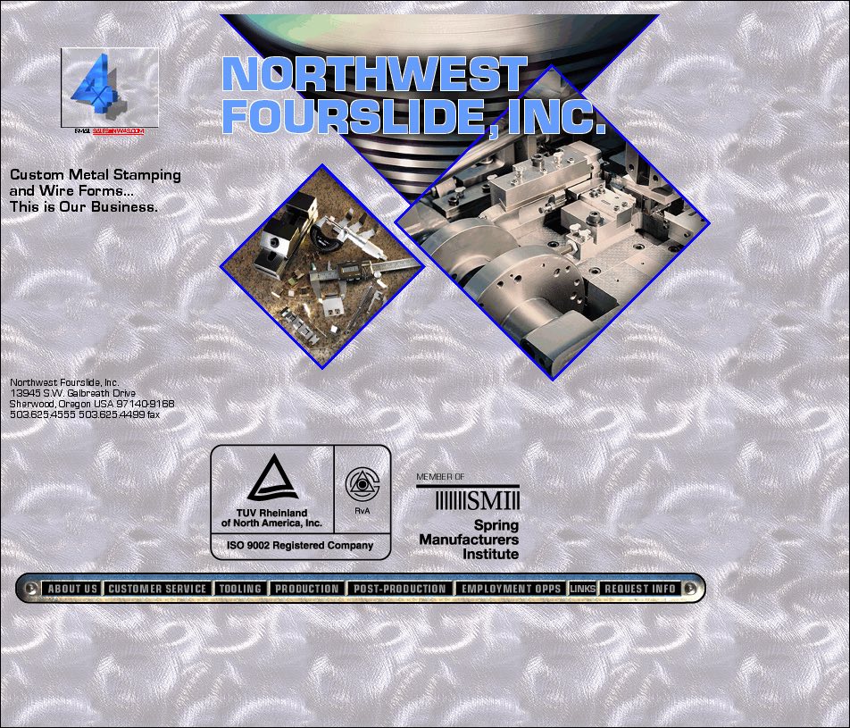 Northwest Fourslide Early Web Site