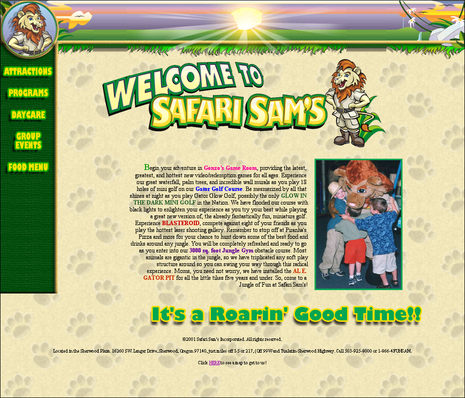 Safari Sam's Web Site