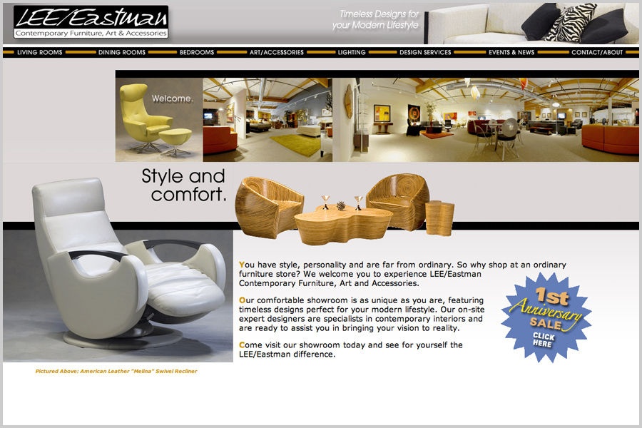 Lee Eastman Furniture Web Site