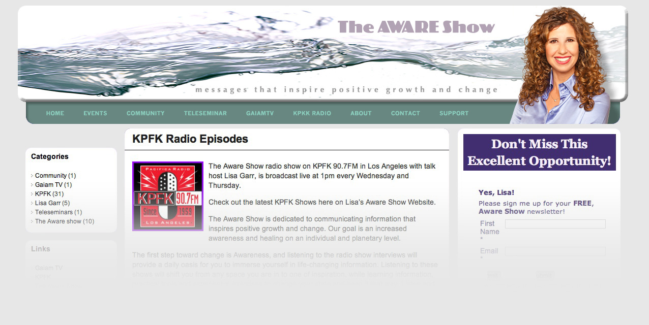 The Aware Show Site Banner