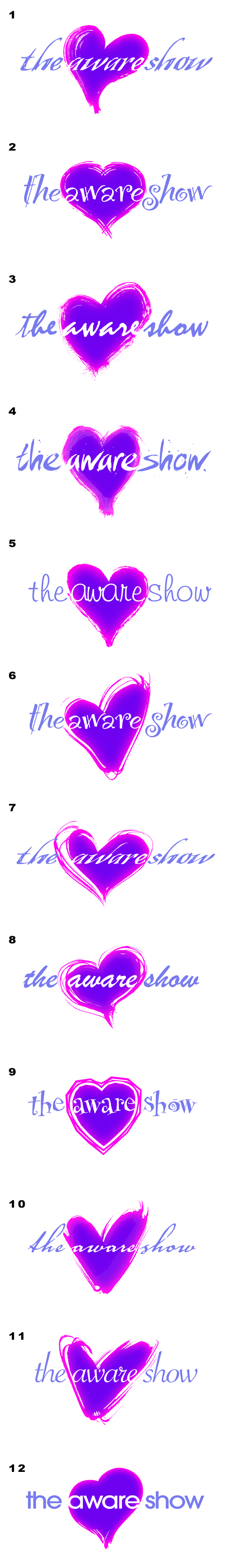 The Aware Show Logo Variations