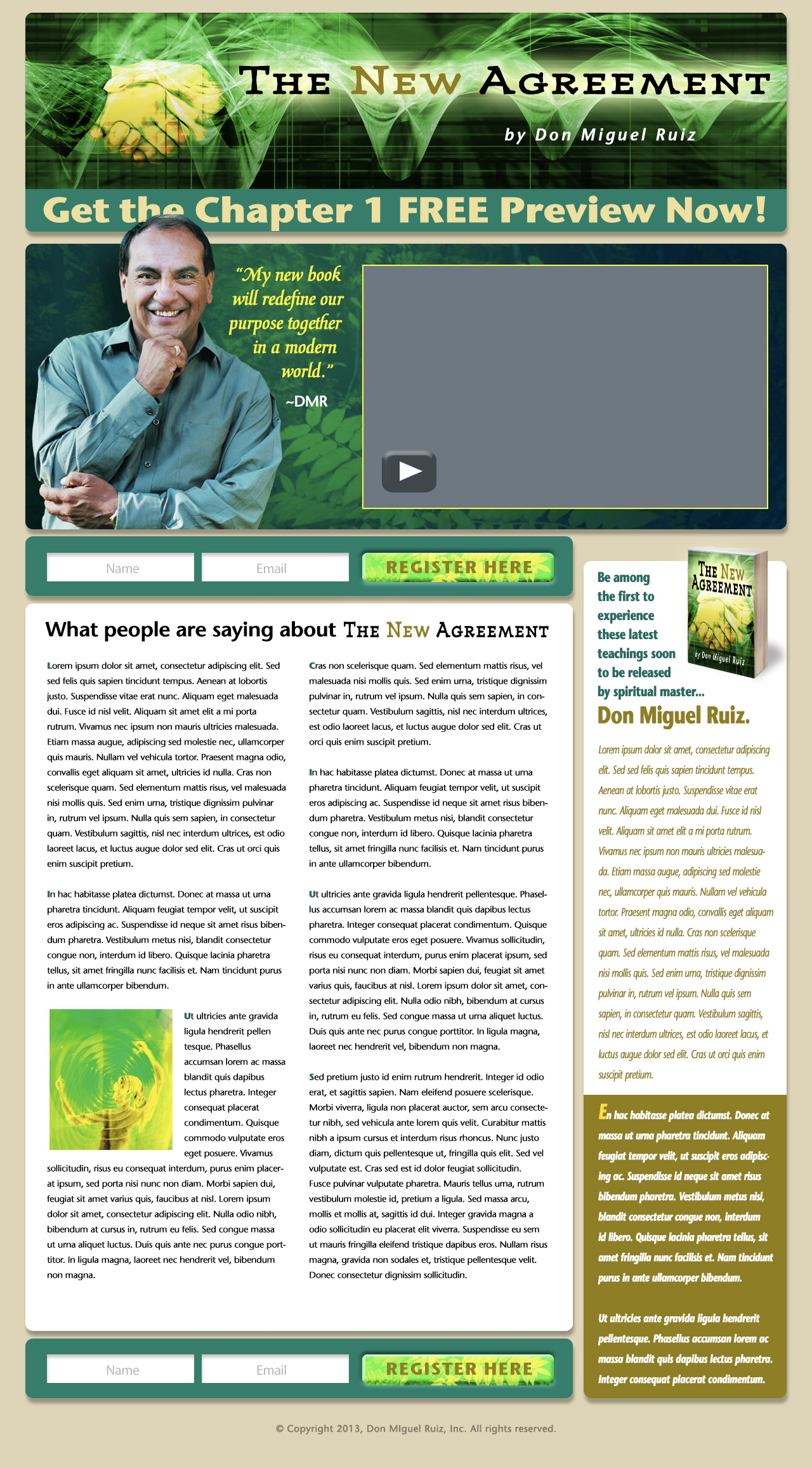 donMiguel Ruiz New Agreements for Life Squeeze Page