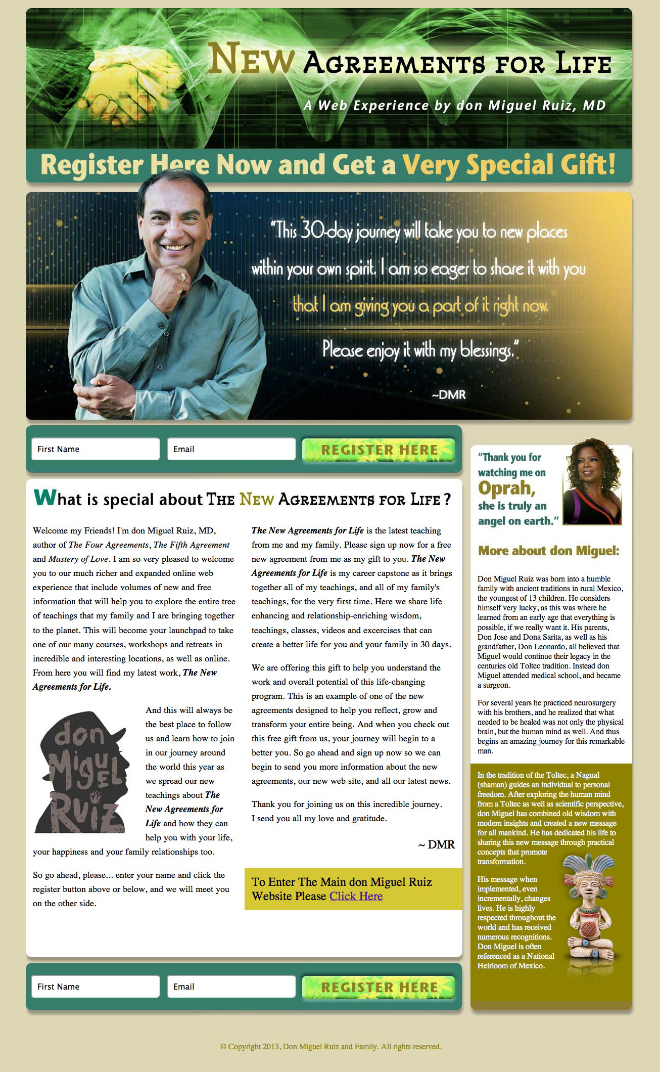 donMiguel Ruiz New Agreements for Life Squeeze Page