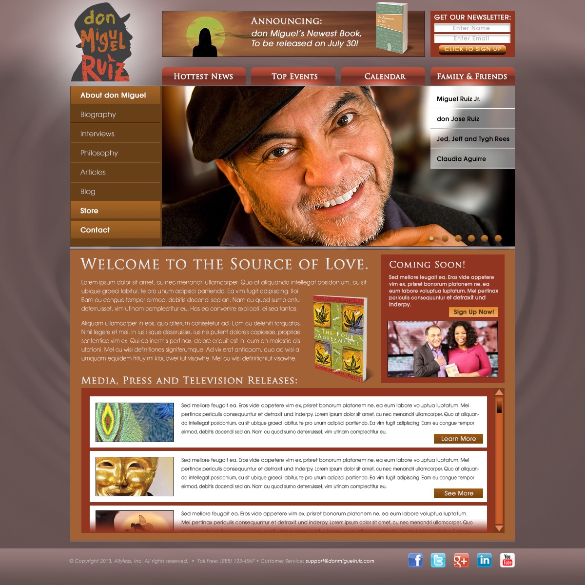 don Miguel Ruiz Web Site Design