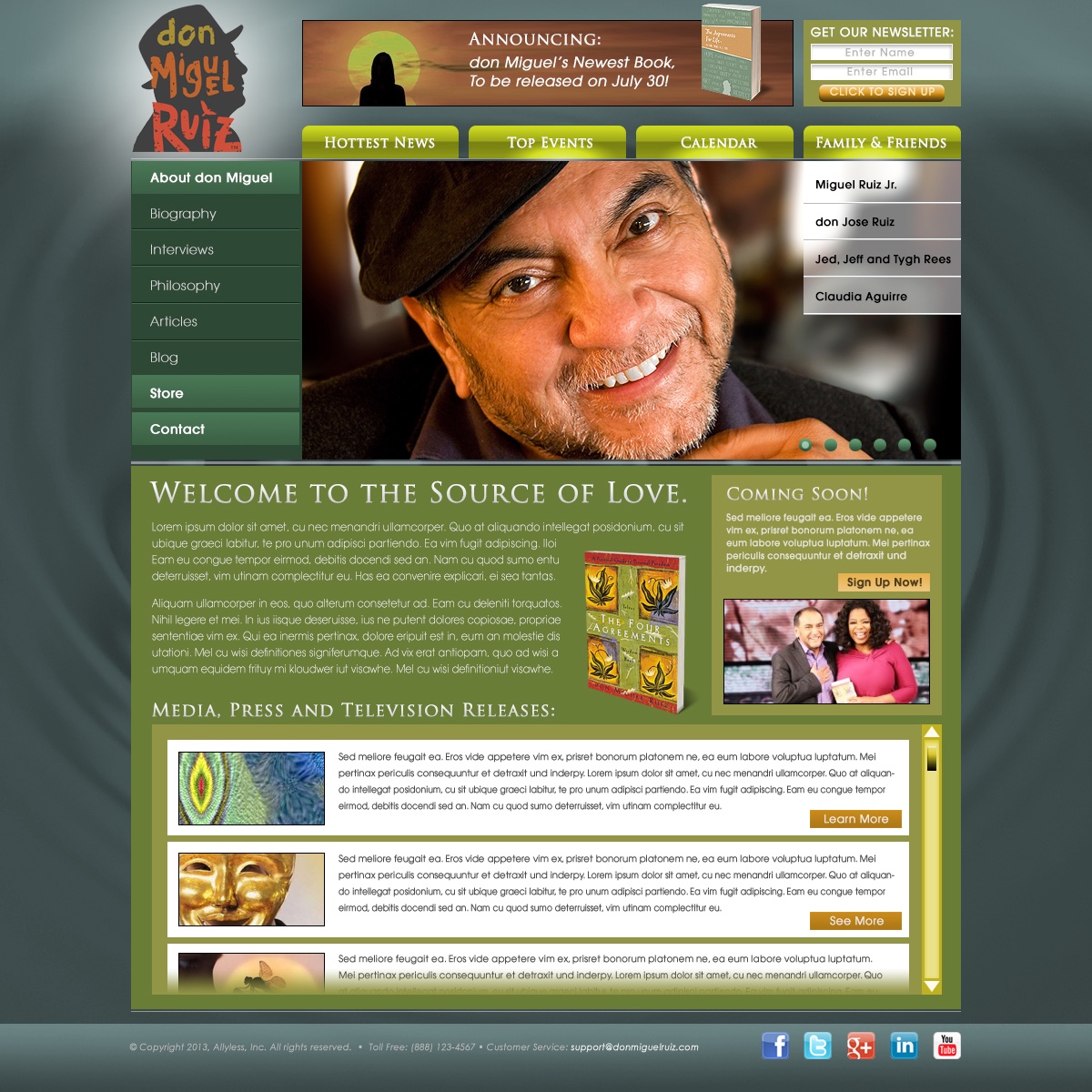 don Miguel Ruiz Web Site Design