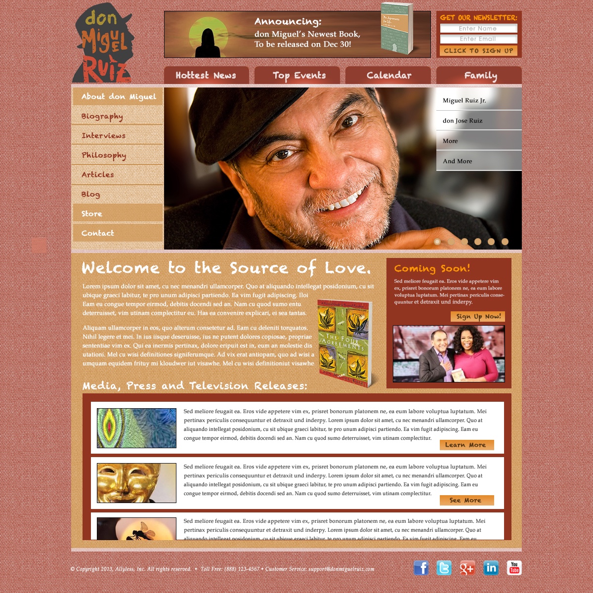 don Miguel Ruiz Web Site Design