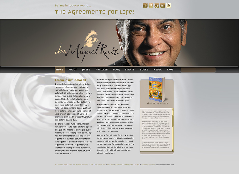 don Miguel Ruiz Web Site Design