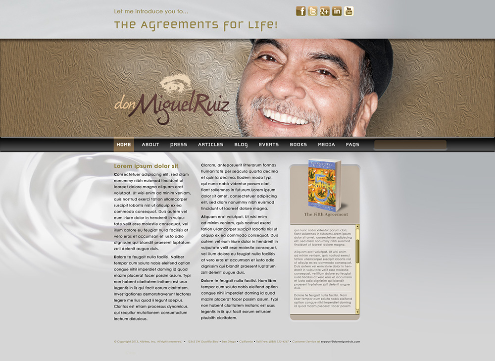 don Miguel Ruiz Web Site Design