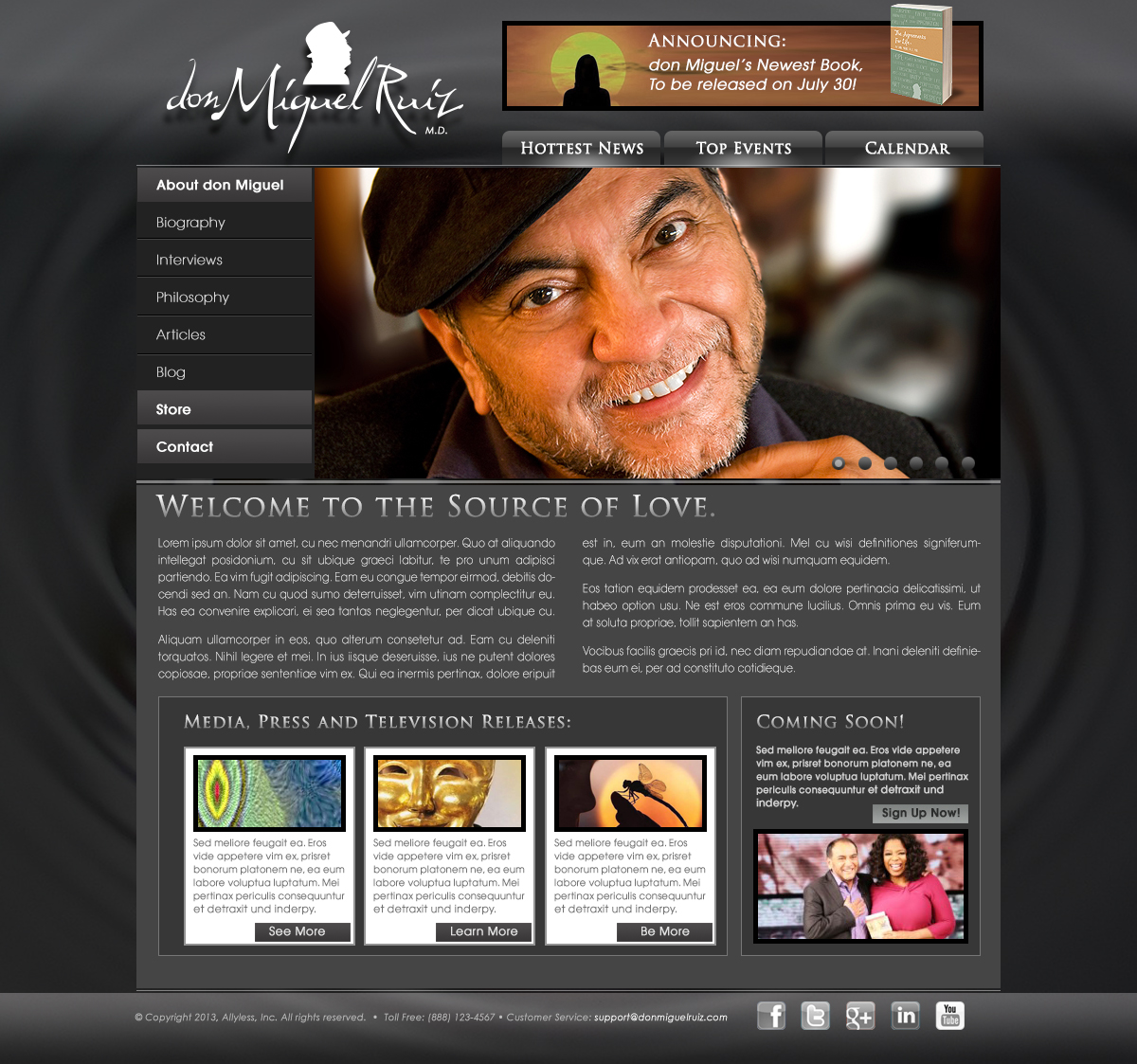 don Miguel Ruiz Web Site Design
