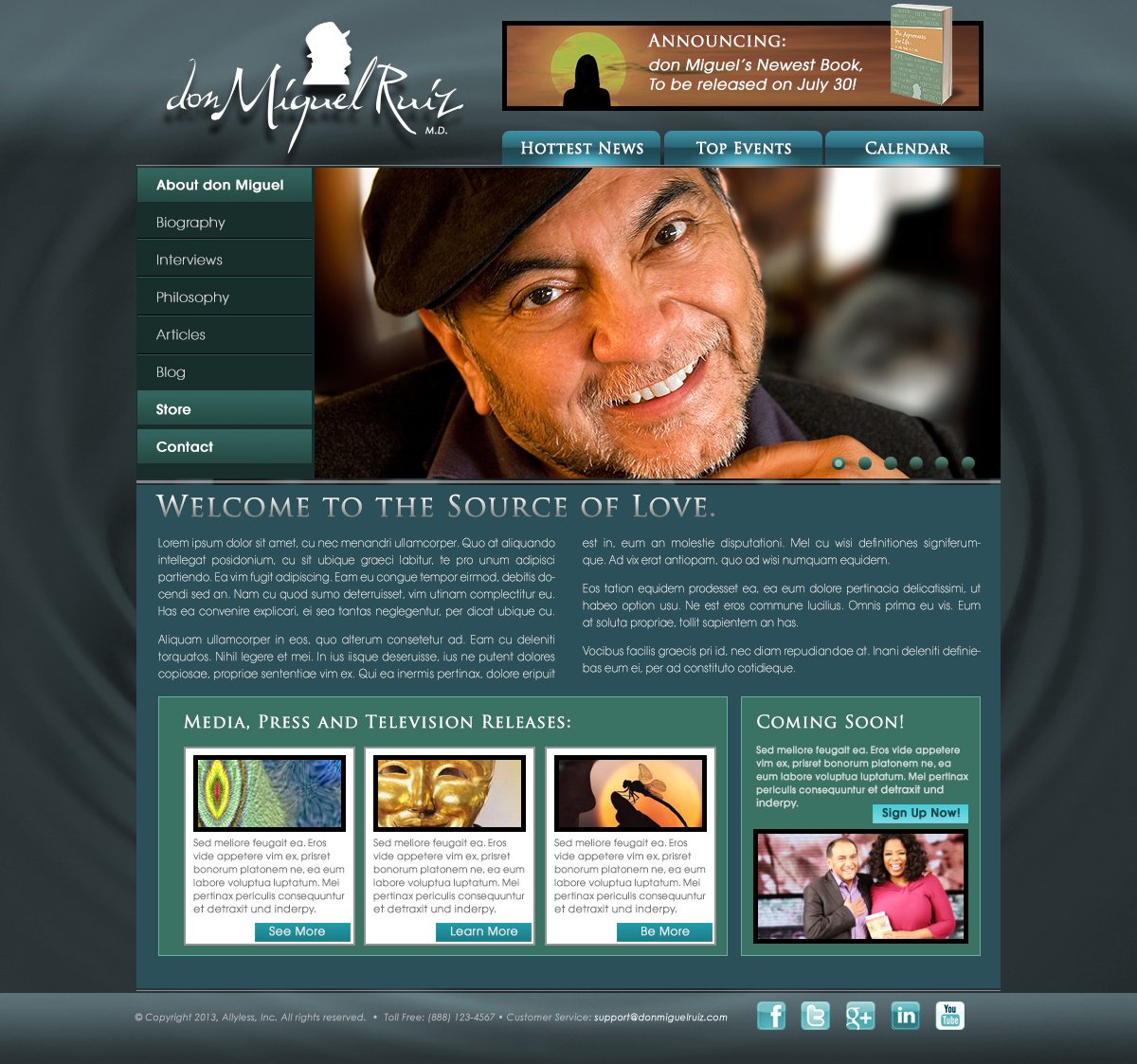 don Miguel Ruiz Web Site Design