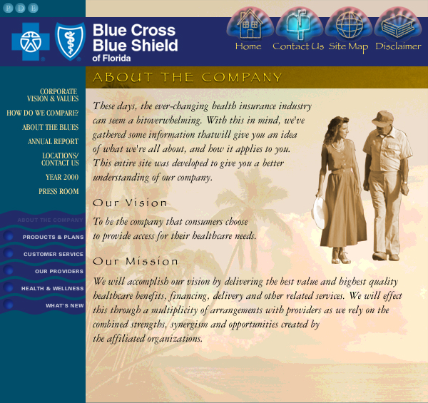 Blue Cross Blue Shield Web Site Concepts