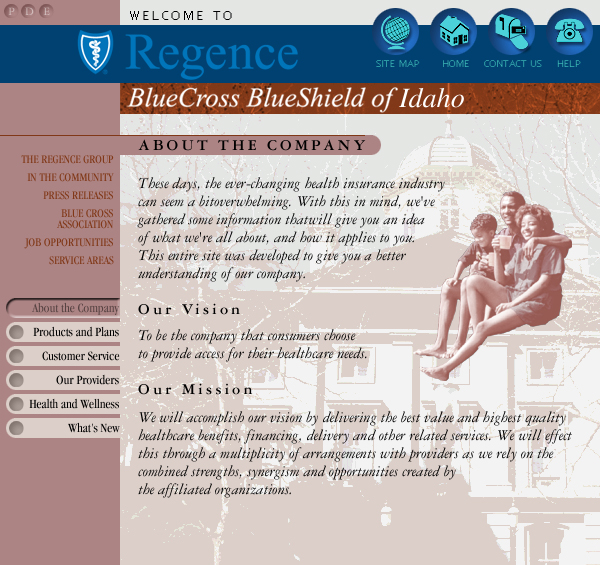 Blue Cross Blue Shield Web Site Concepts