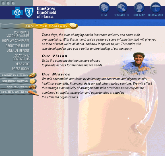 Blue Cross Blue Shield Web Site Concepts