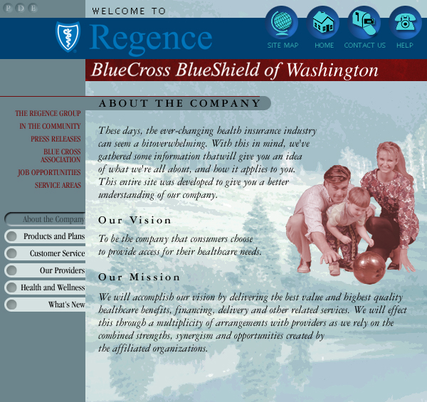 Blue Cross Blue Shield Web Site Concepts