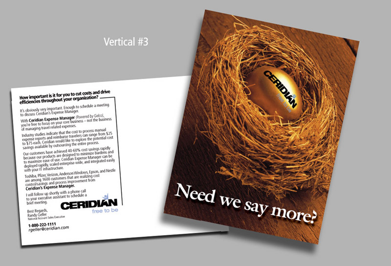 Ceridian Expense Management Postcard