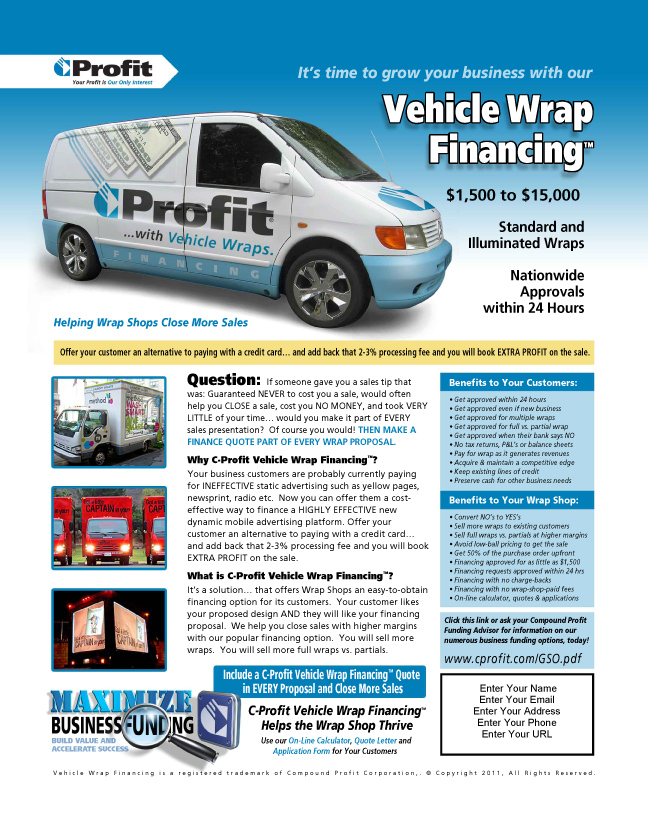 Compound Profit Corp Flyers and Direct Mail