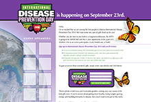 Disease Prevention Day Squeeze Page