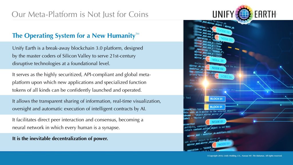 Unify Earth Blockchain Meetup Presentation