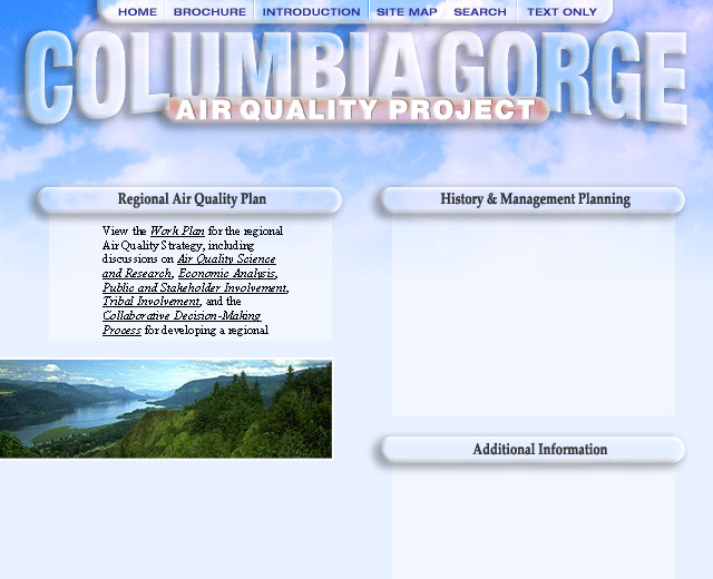 Columbia River Gorge DEQ Web Ideas