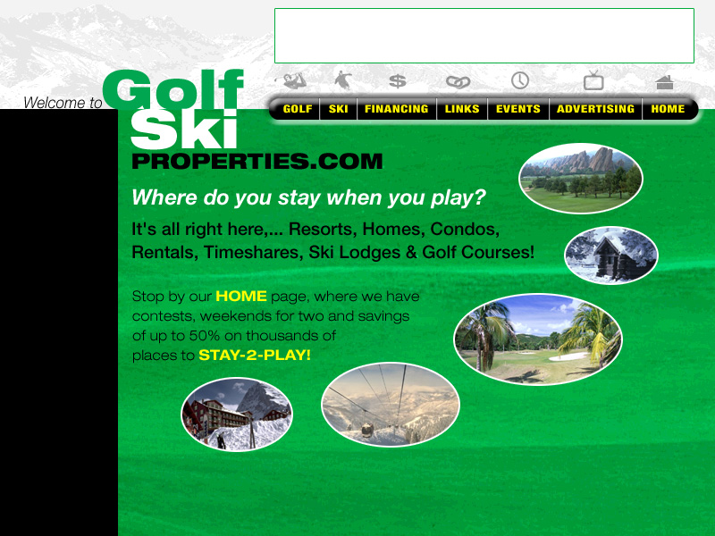 Golfski Properties Web Site Ideas