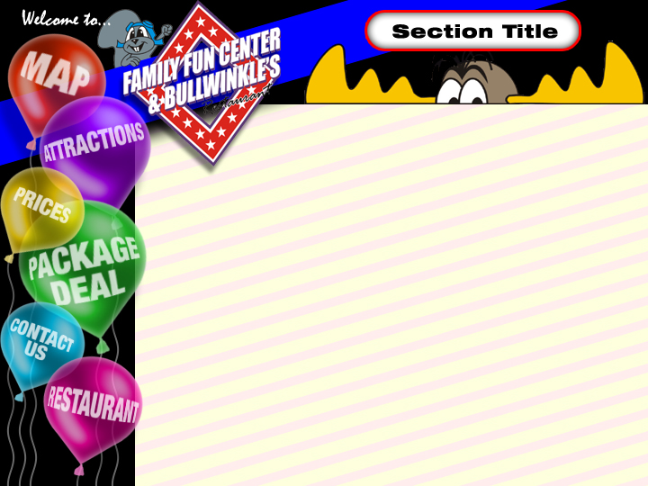 Bullwinkle's Fun Center Web Site Theme