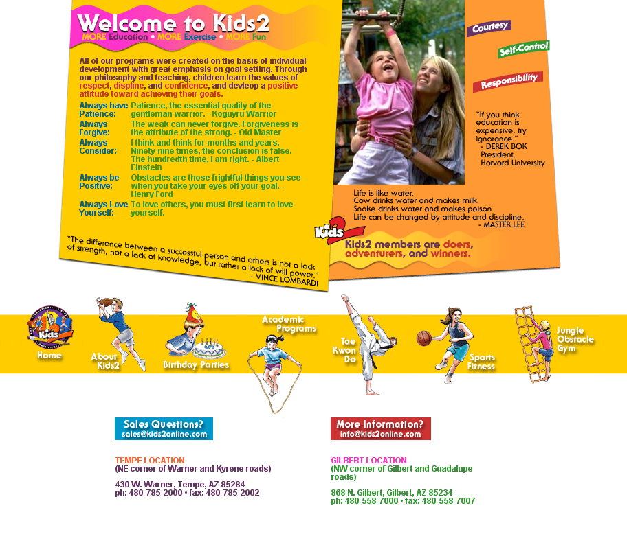 Kids2 Daycare and Tae Kwon Do Fun Centers