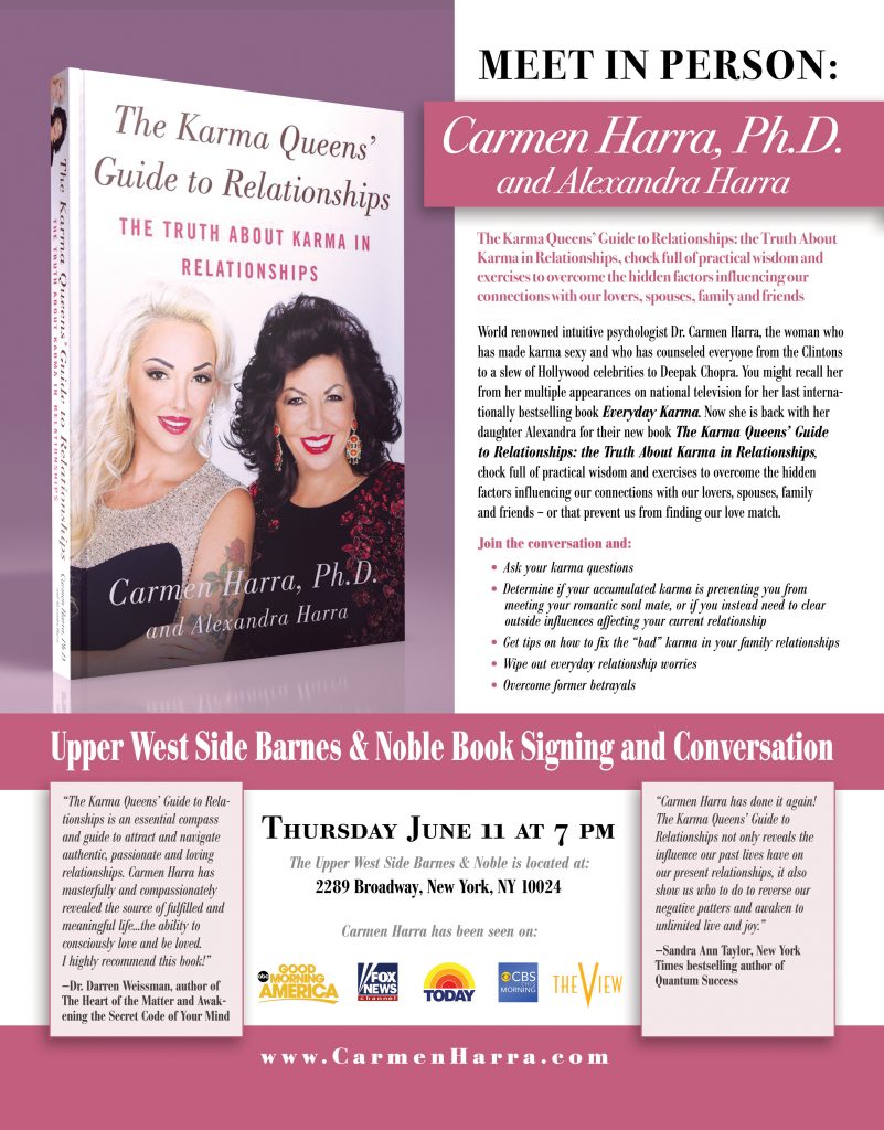 Carmen Harra Book Signing Flyer