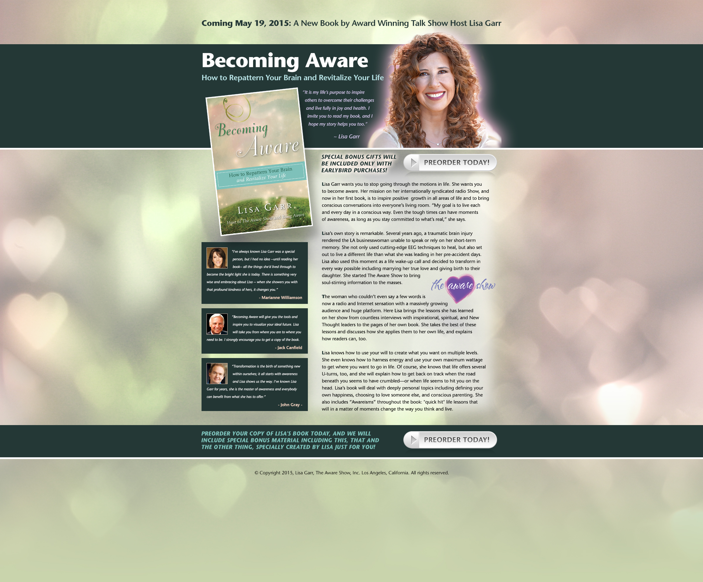 Lisa Garr Becoming Aware Book Landing Page