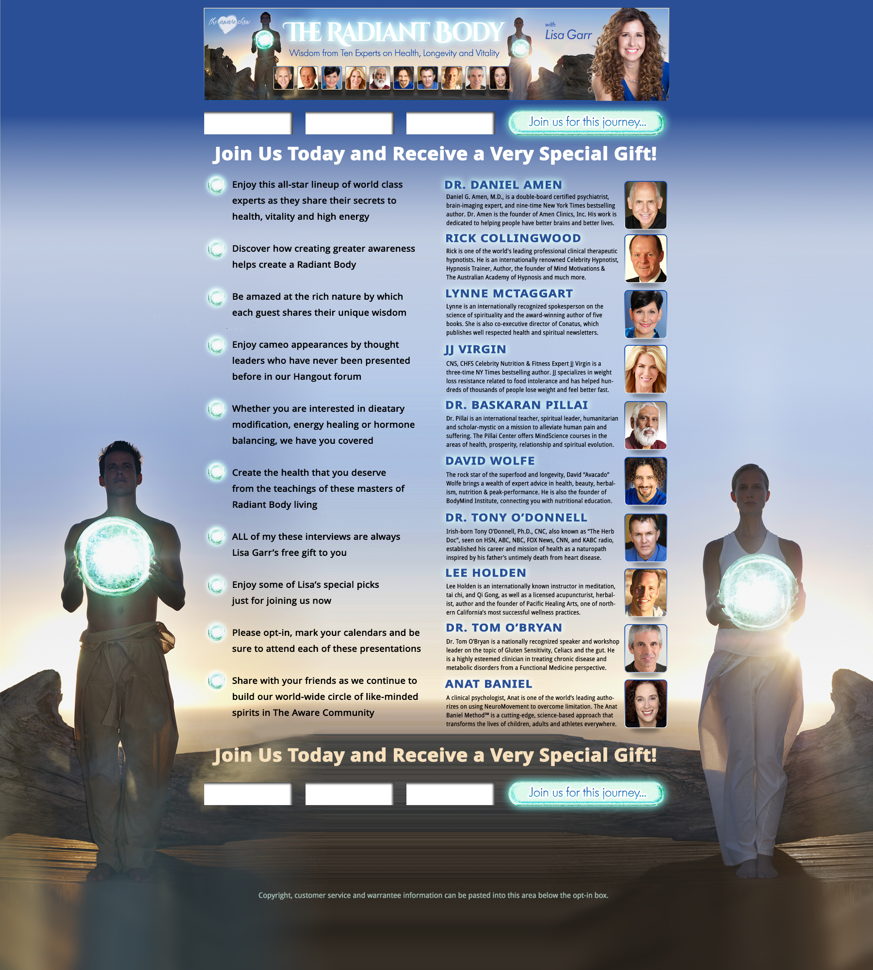 The Aware Show Radiant Body Summit Landing Page