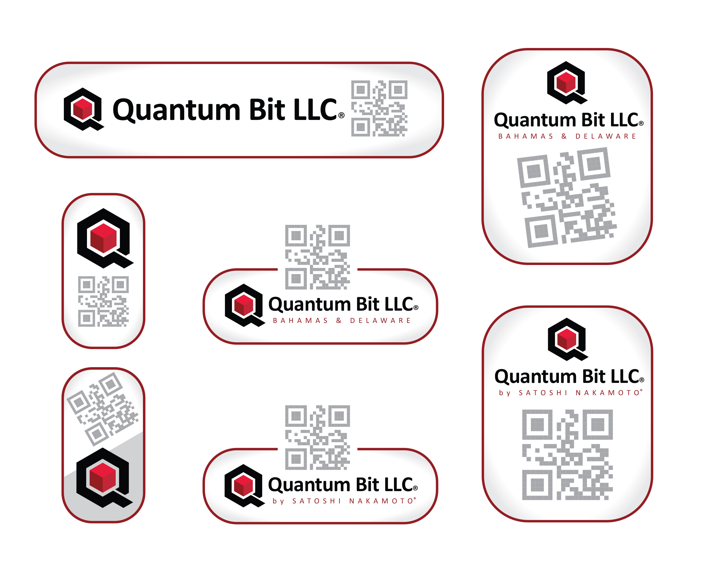 Qbit QR Code Logo Variations