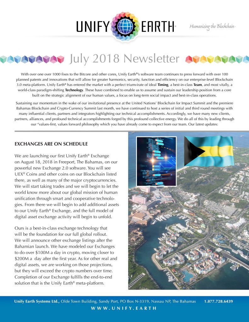 Unify Earth Newsletters
